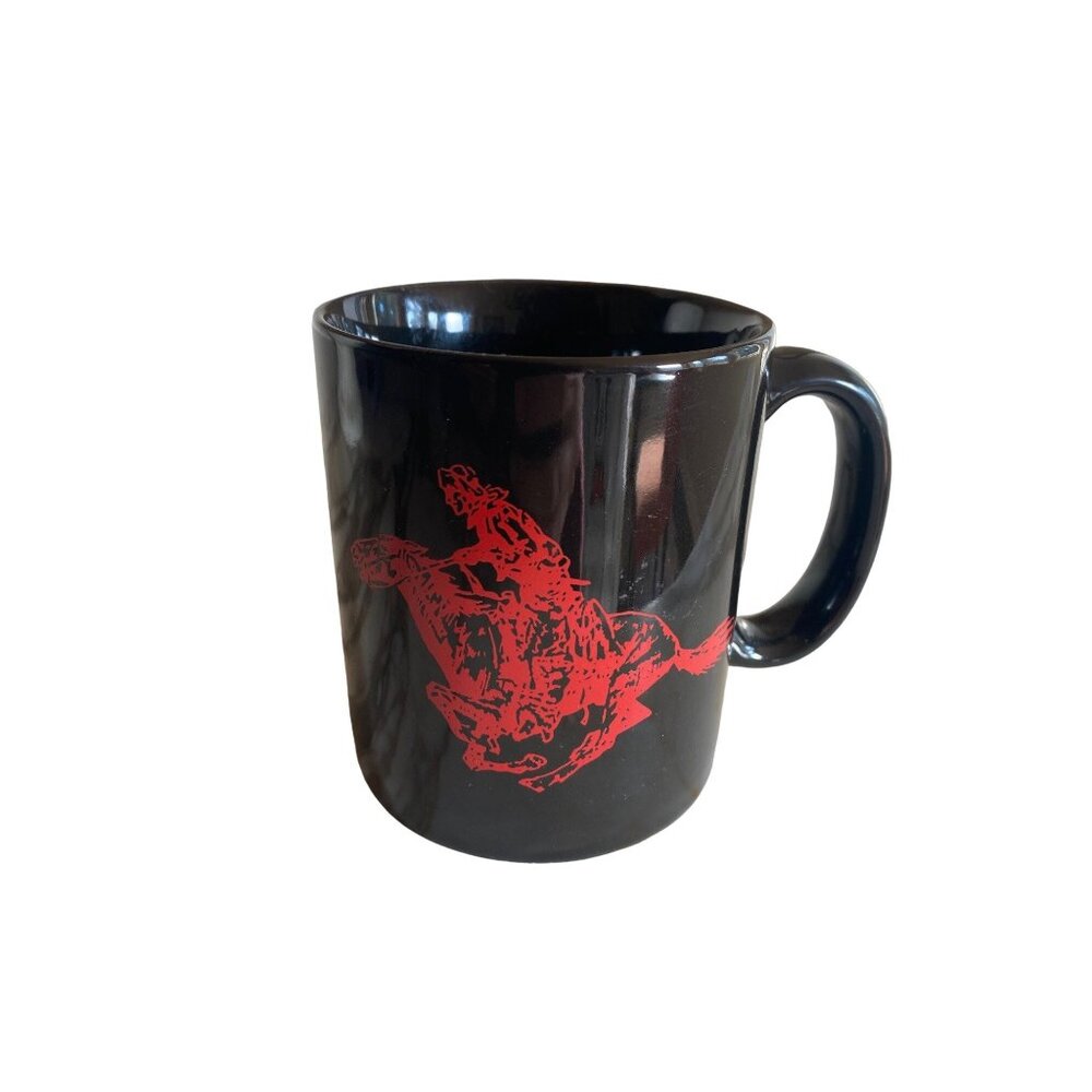 Marlboro Black Coffee Mug With Red Cowboy‎ Design Ceramic